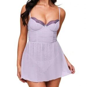 Adore Me VS mermaidcore plus size 40C Lavender Spaghetti Strap babydoll lingerie